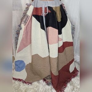 Handmade Upcycled Tapestry Blanket Pants | Abstract Boho Wide-Leg